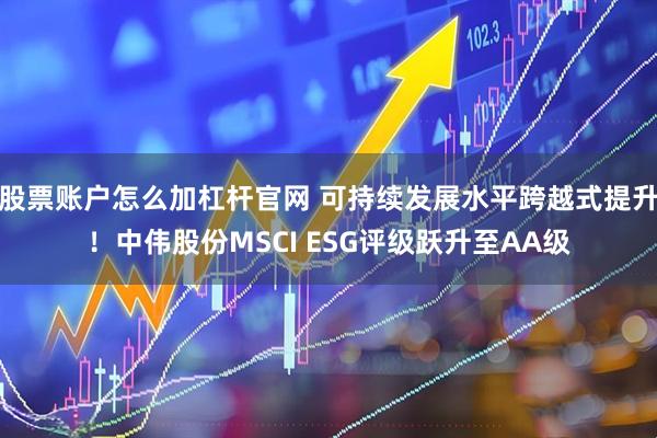 股票账户怎么加杠杆官网 可持续发展水平跨越式提升!中伟股份MSCI ESG评级跃升至AA级